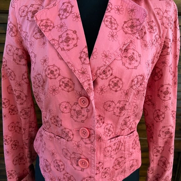 🌺DKNY Women’s Coral Detailed Stitching Short Blazer Jacket Size Small🌺 - Picture 6 of 7